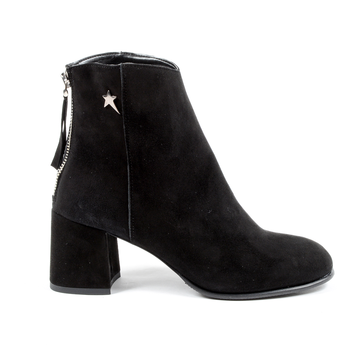 Andrew Charles Womens Heeled Ankle Boot Black LINDA