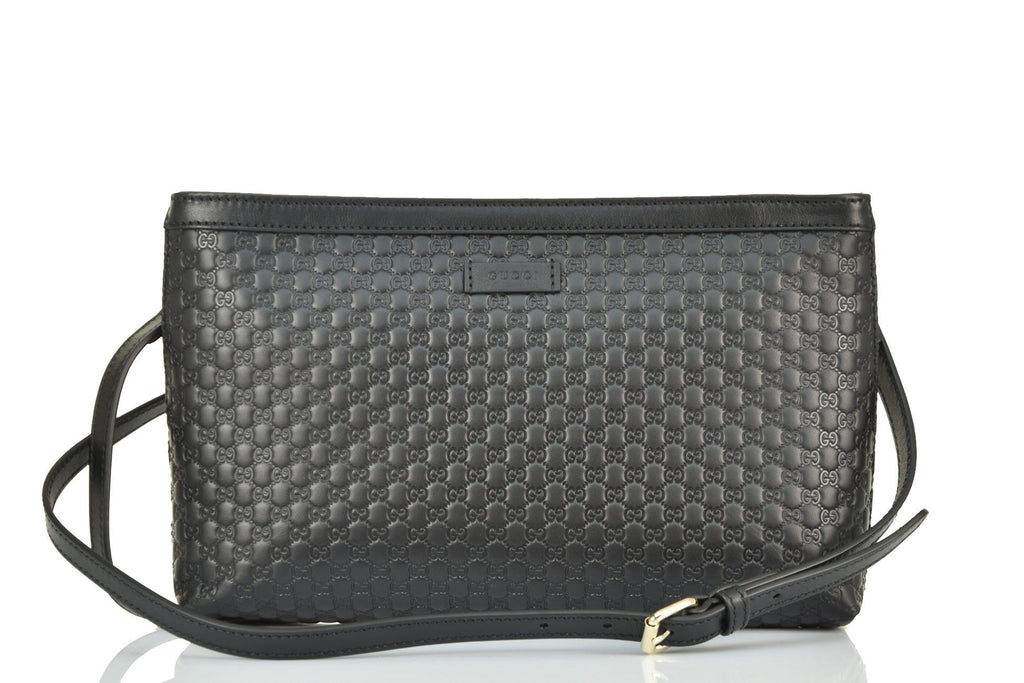 Bolso de mano y bandolera de piel Gucci Guccissima en color negro