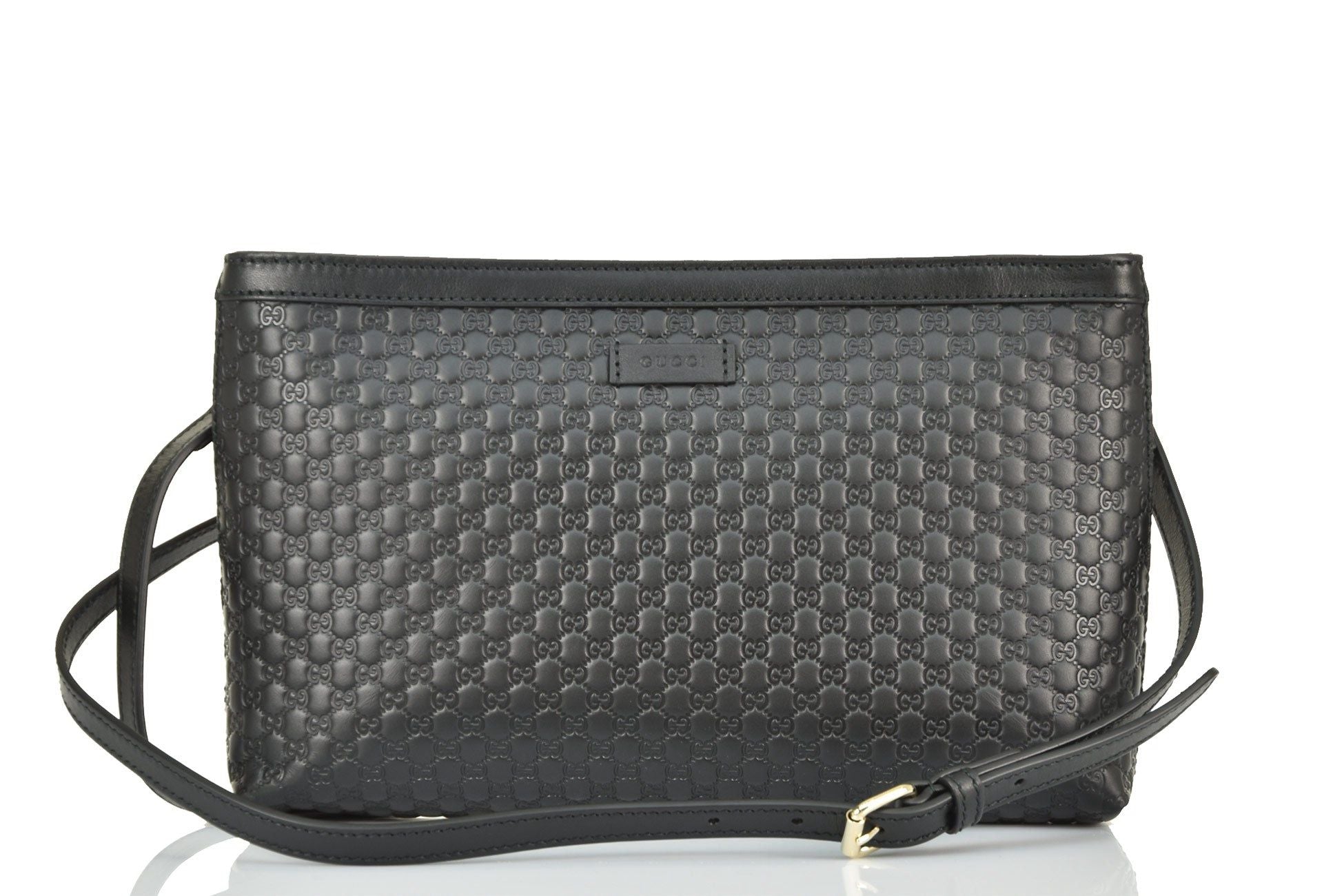 Bolso de mano y bandolera de piel Gucci Guccissima en color negro