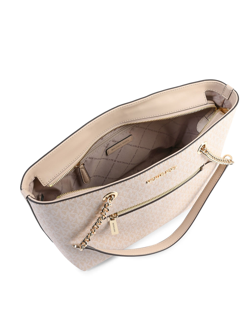 Bolso tote mediano con cadena y cremallera delantera de Michael Kors 35R3GTTT2V BUFF