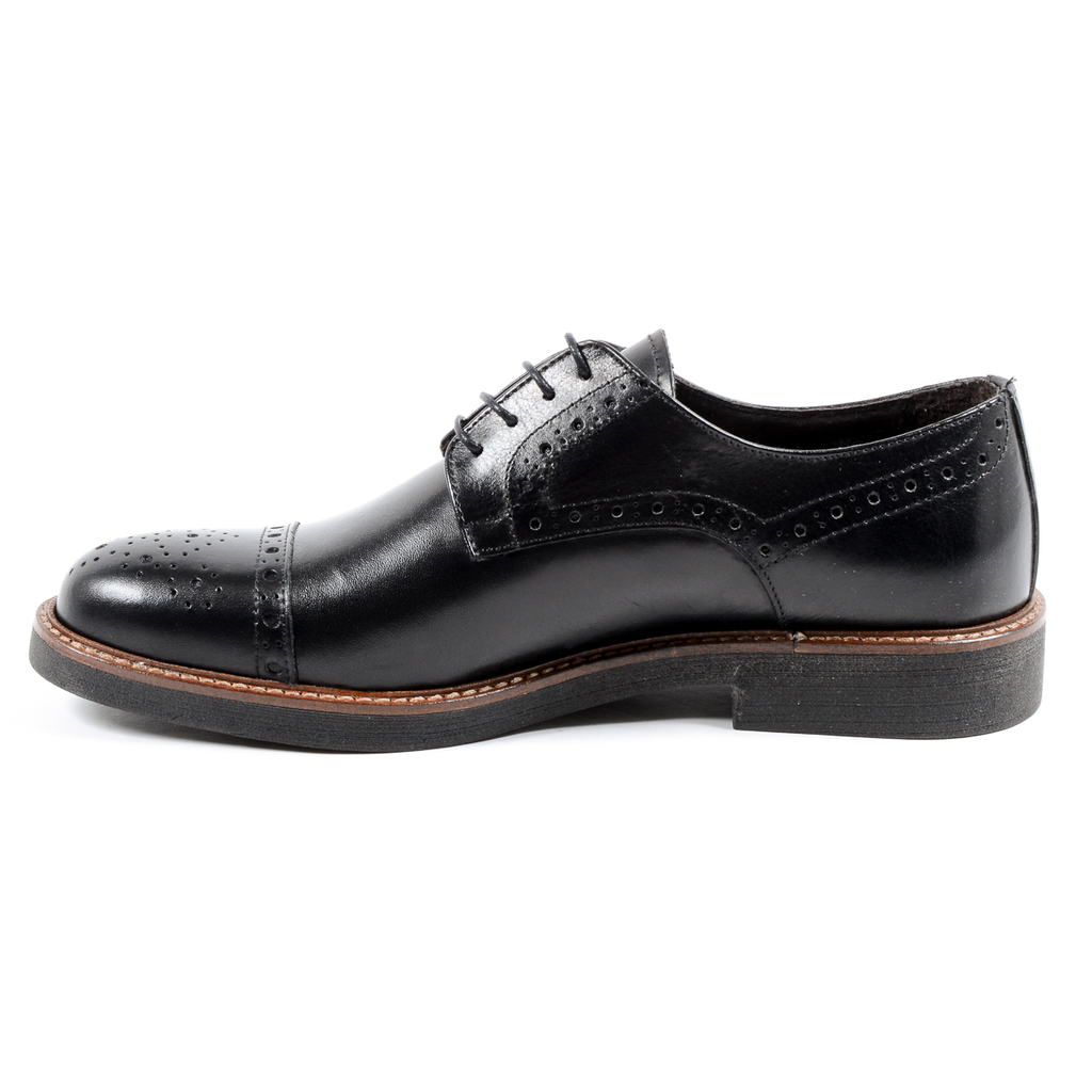 Andrew Charles Mens Brogue Shoe Black LOU