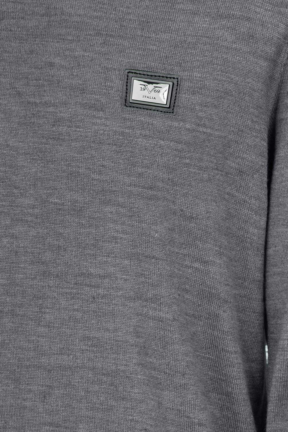 Suéter italiano para hombre 19V69 Gris MATTHIAS GREY