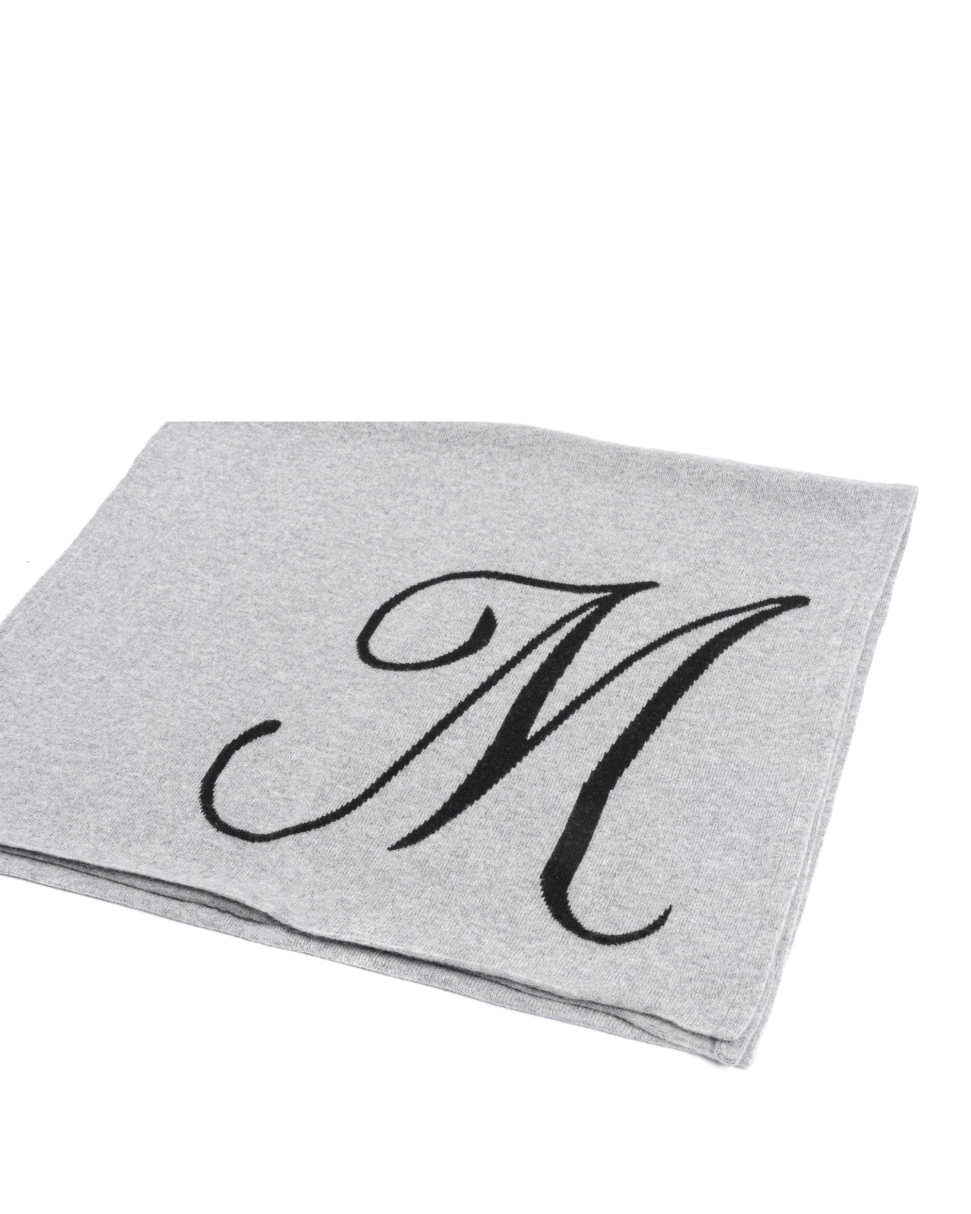 Bufanda de cachemira con monograma - Gris