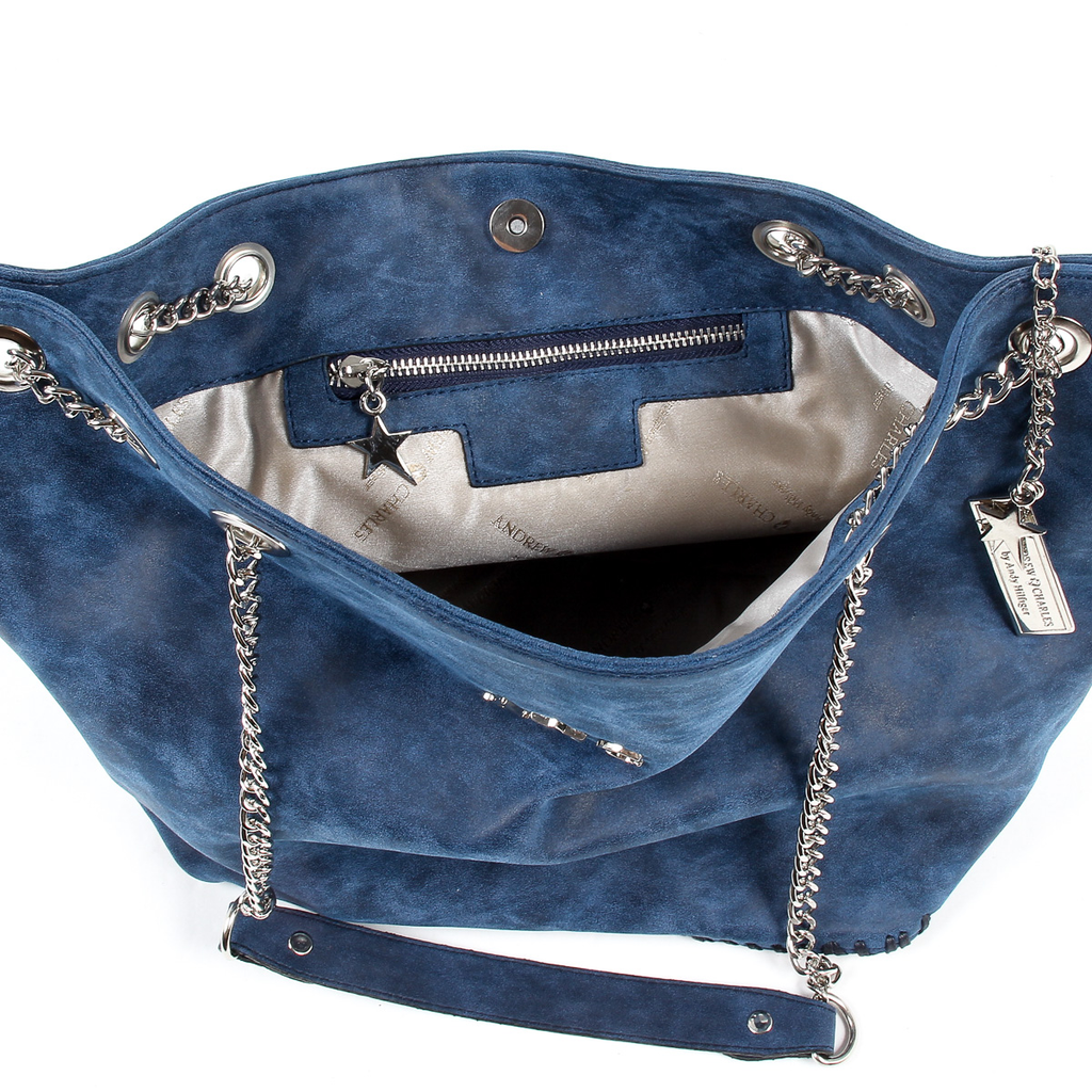 Bolso de mano para mujer Andrew Charles azul oscuro KIARA