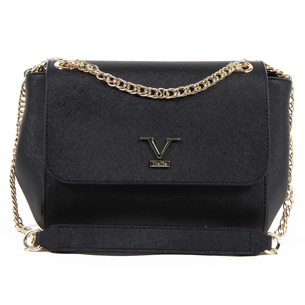 Bolso de mano para mujer V 1969 Italia VE014 NEGRO