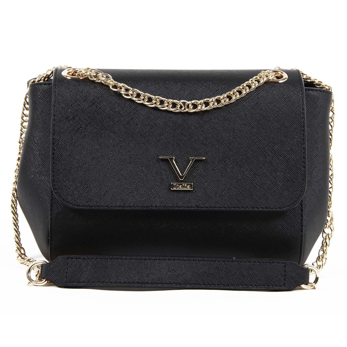 Bolso de mano para mujer V 1969 Italia VE014 NEGRO