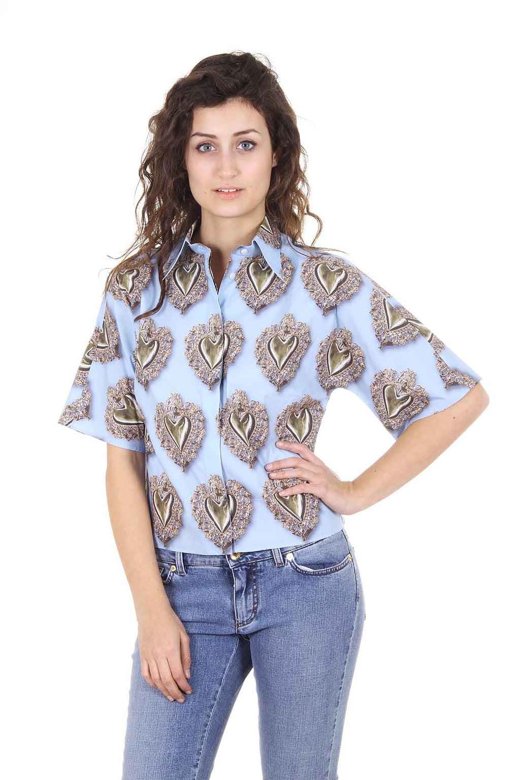 Camisa Dolce & Gabbana de manga corta para mujer F5F27T FS5ST X0800