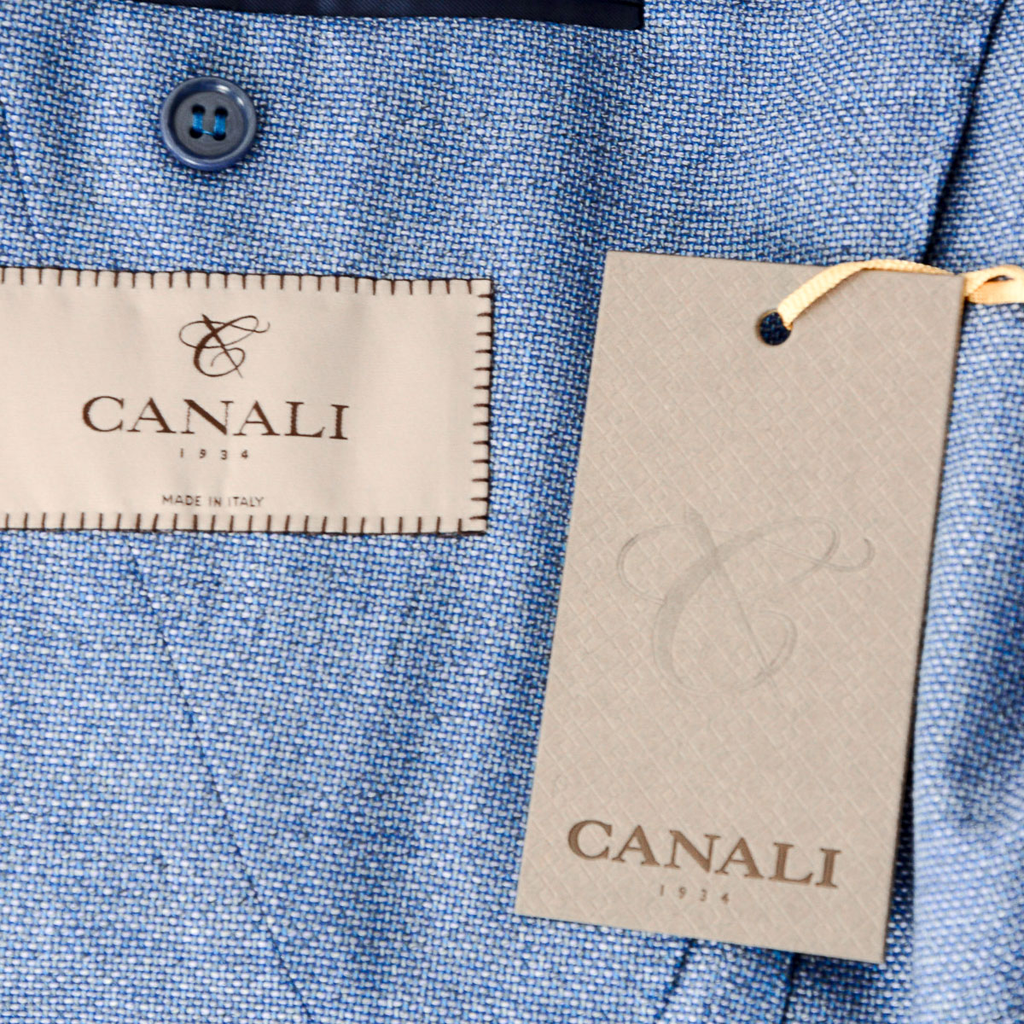 Chaqueta Canali para hombre de manga larga azul claro