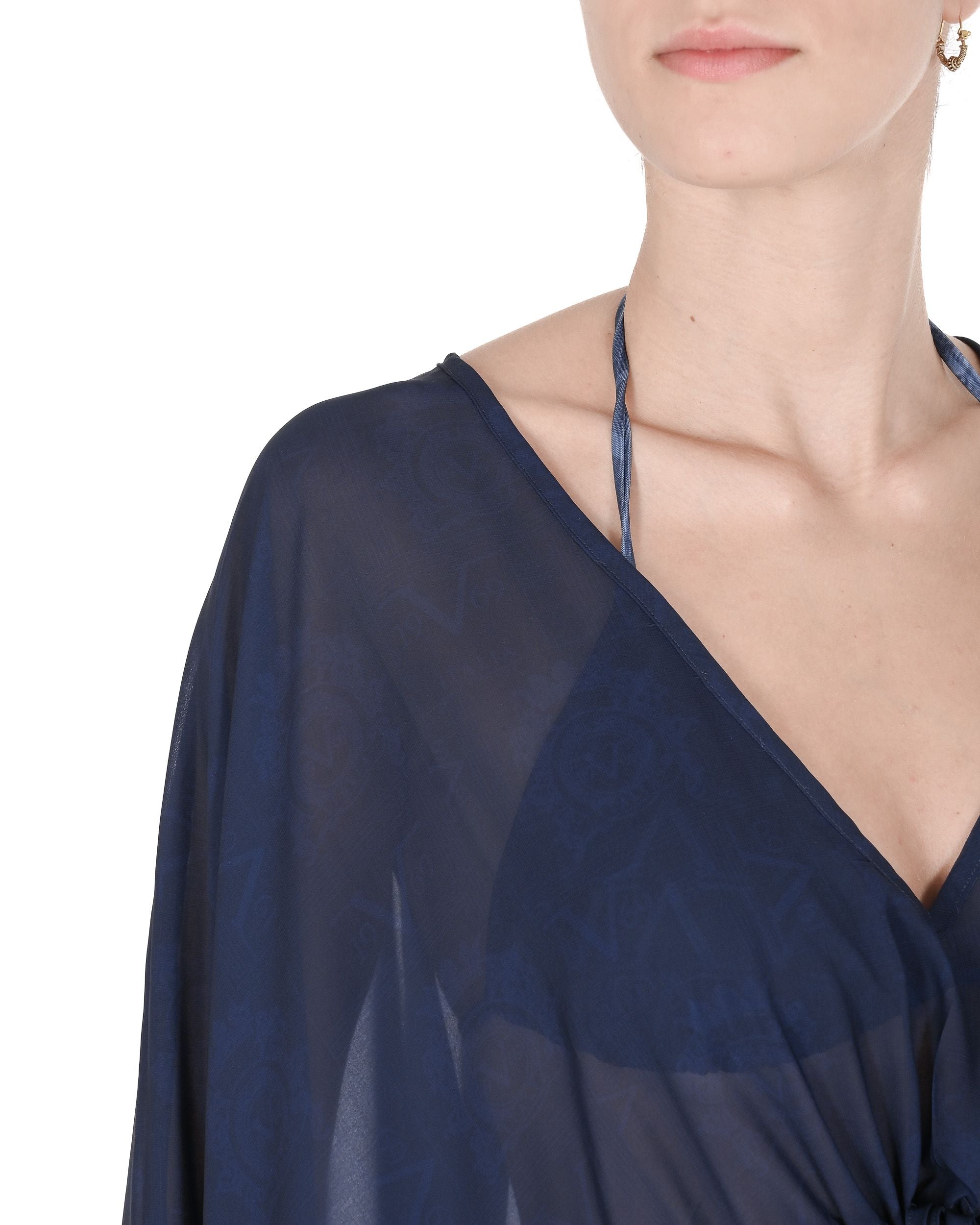 19V69 Italia Womens Swimwear Chiffon Caftan VSC1WCU03 NAVY