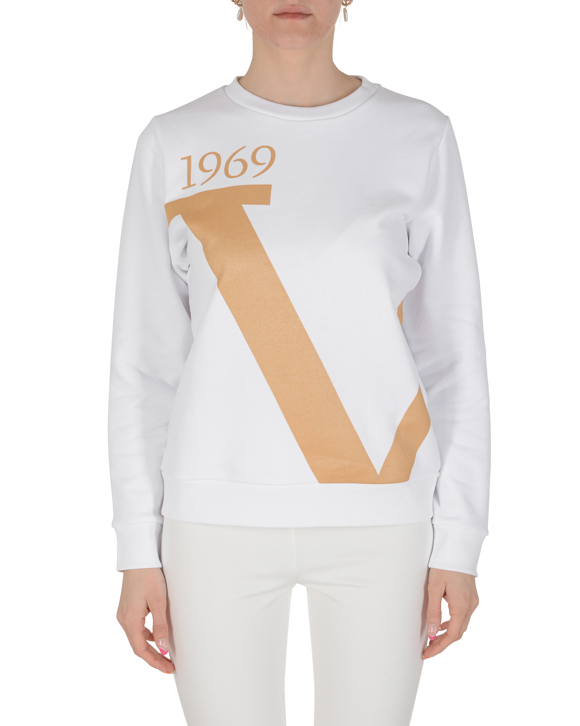 Sudadera Italia para mujer 19V69 Blanca STEFFIE WHITE