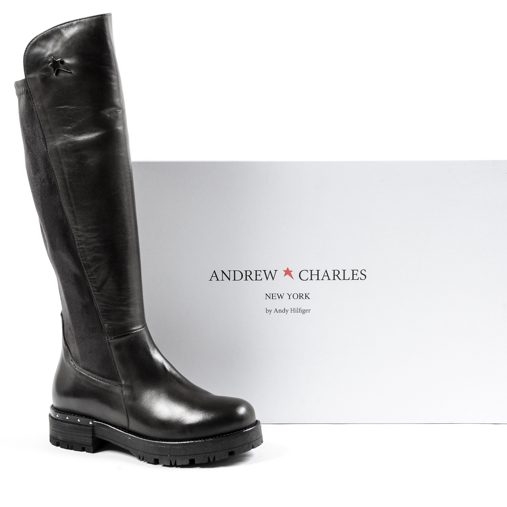 Andrew Charles Womens High Boot Grey PAT