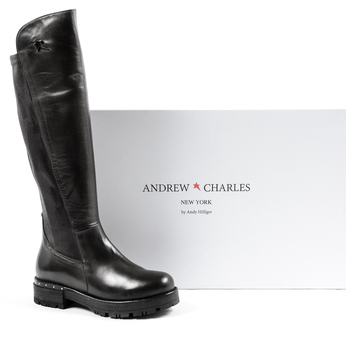 Andrew Charles Womens High Boot Grey PAT
