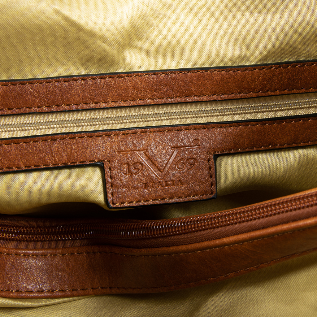 Bolso de mano para mujer V 1969 Italia marrón REBECCA