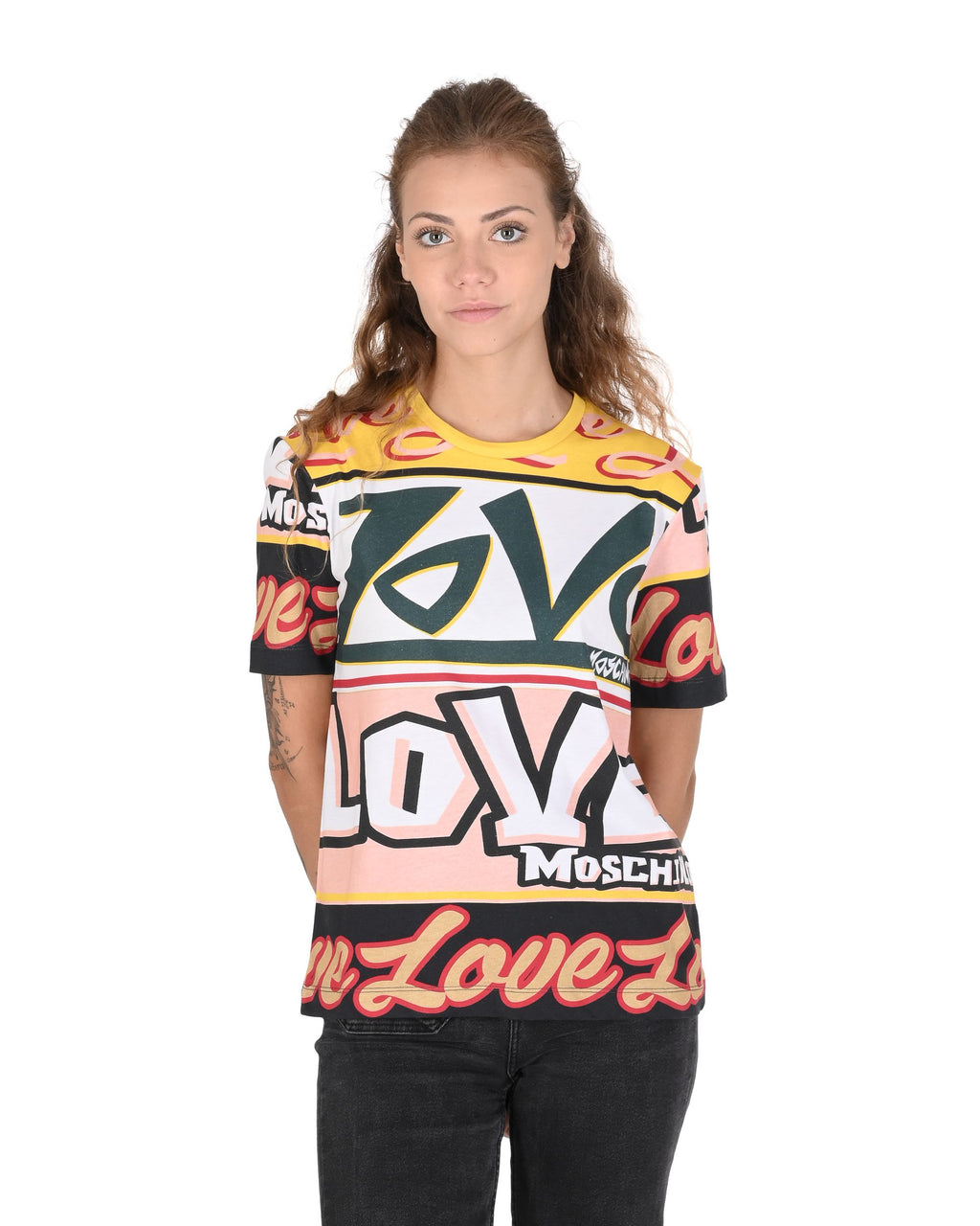 Camiseta de mujer Love Moschino W 4 H06 30 M 3876 4031 MULTILOGHI