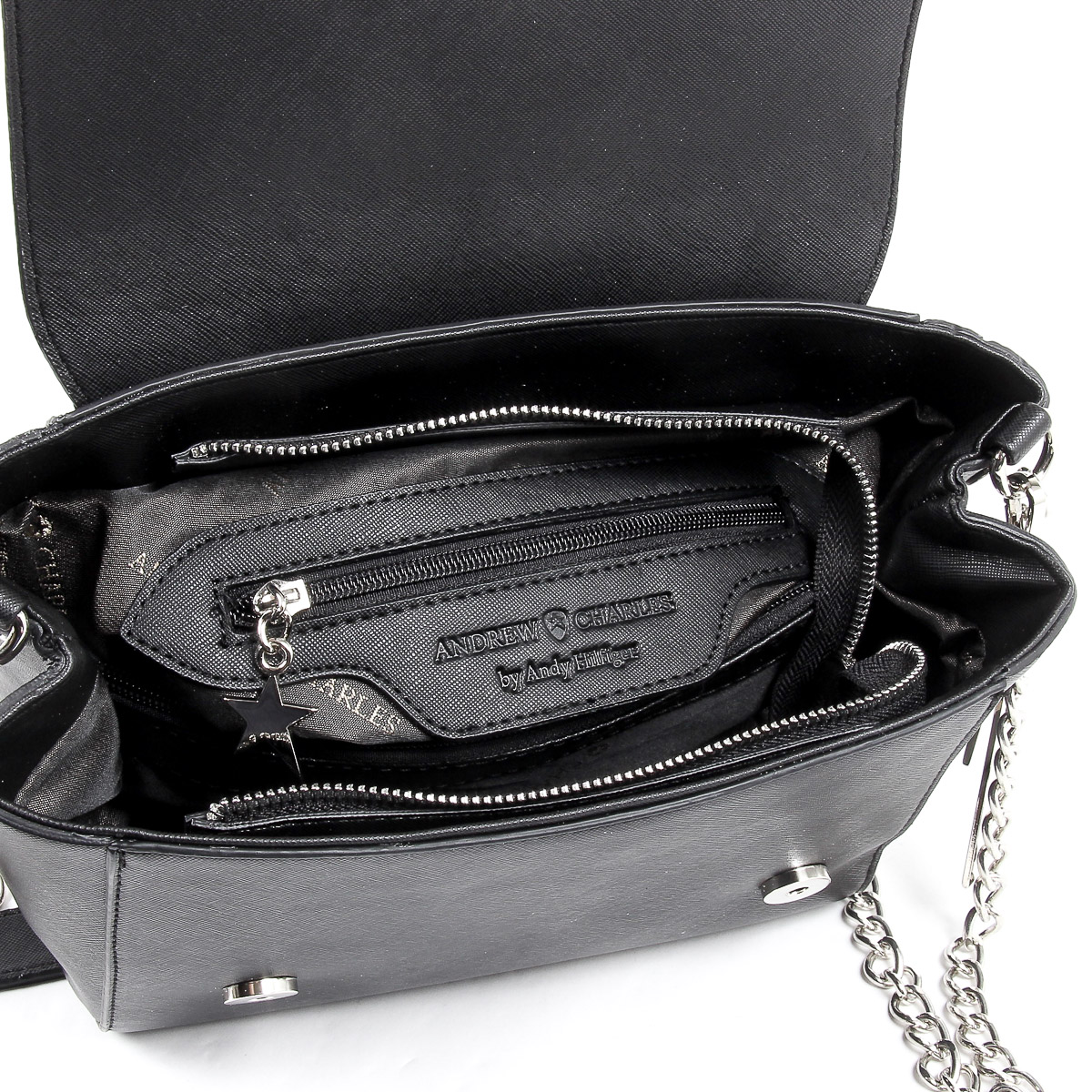 Andrew Charles Womens Handbag Black VERA
