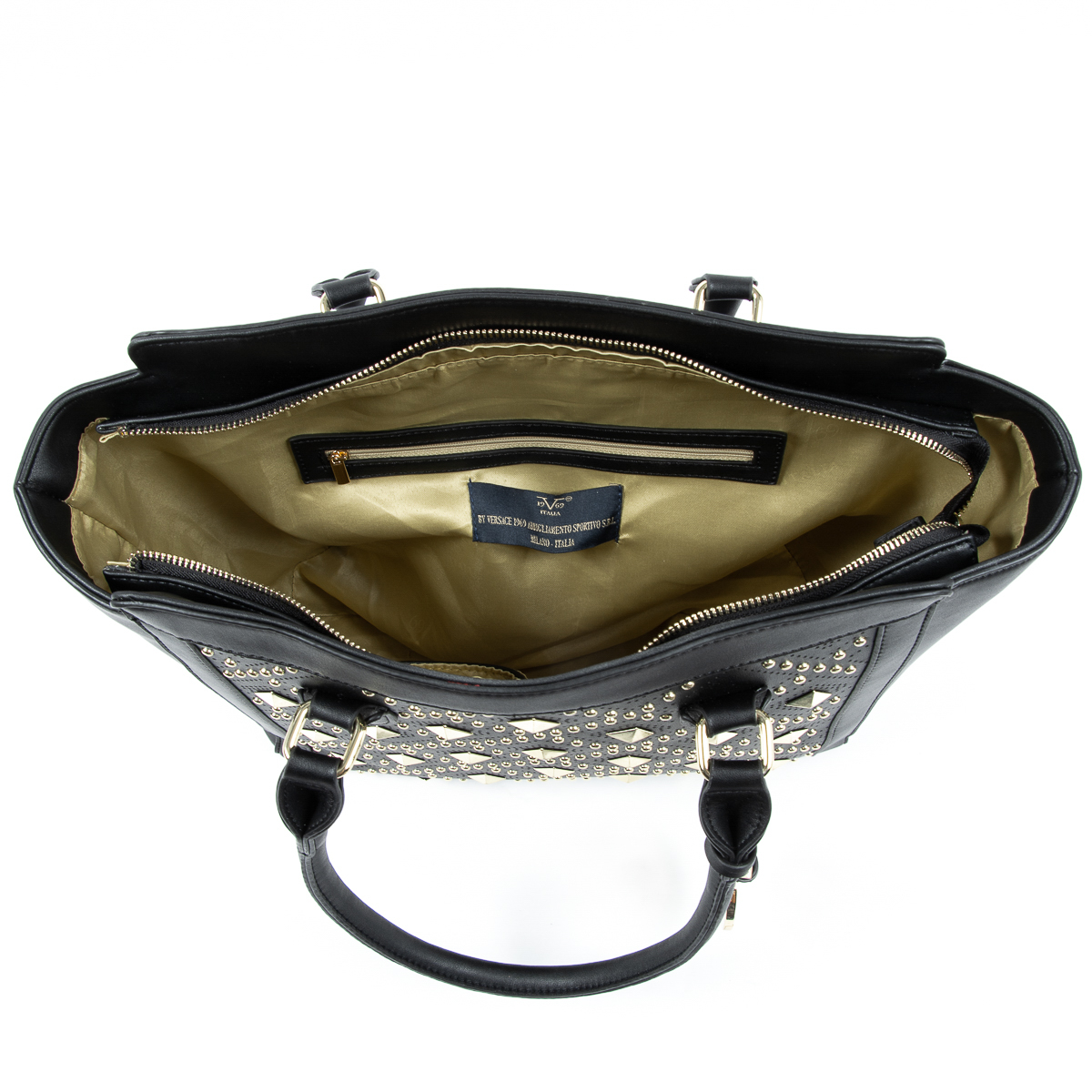 Bolso de mano para mujer V 1969 Italia negro ROBERTA