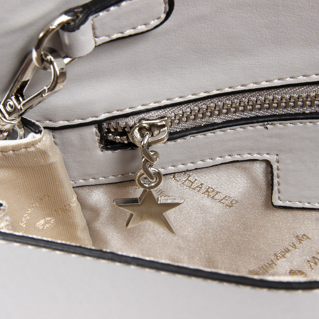 Bolso de mano para mujer Andrew Charles gris claro PAIGE