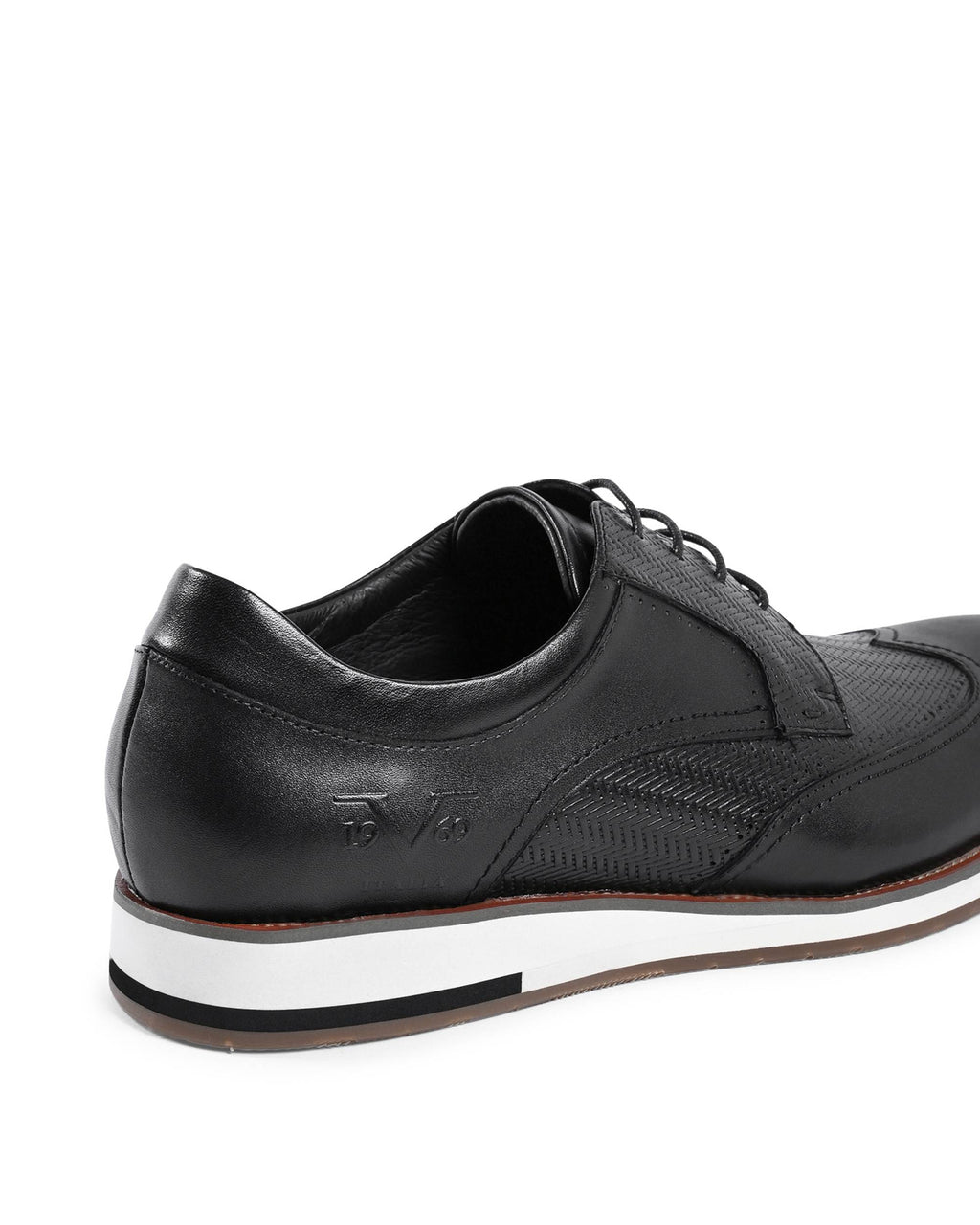 19V69 Italia Zapatos brogue negros para hombre YO ZD28-H27 NEGRO