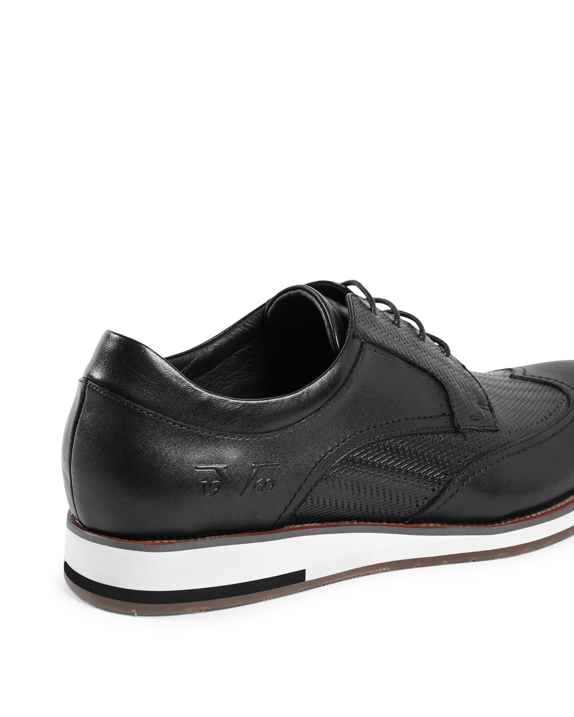 19V69 Italia Zapatos brogue negros para hombre YO ZD28-H27 NEGRO