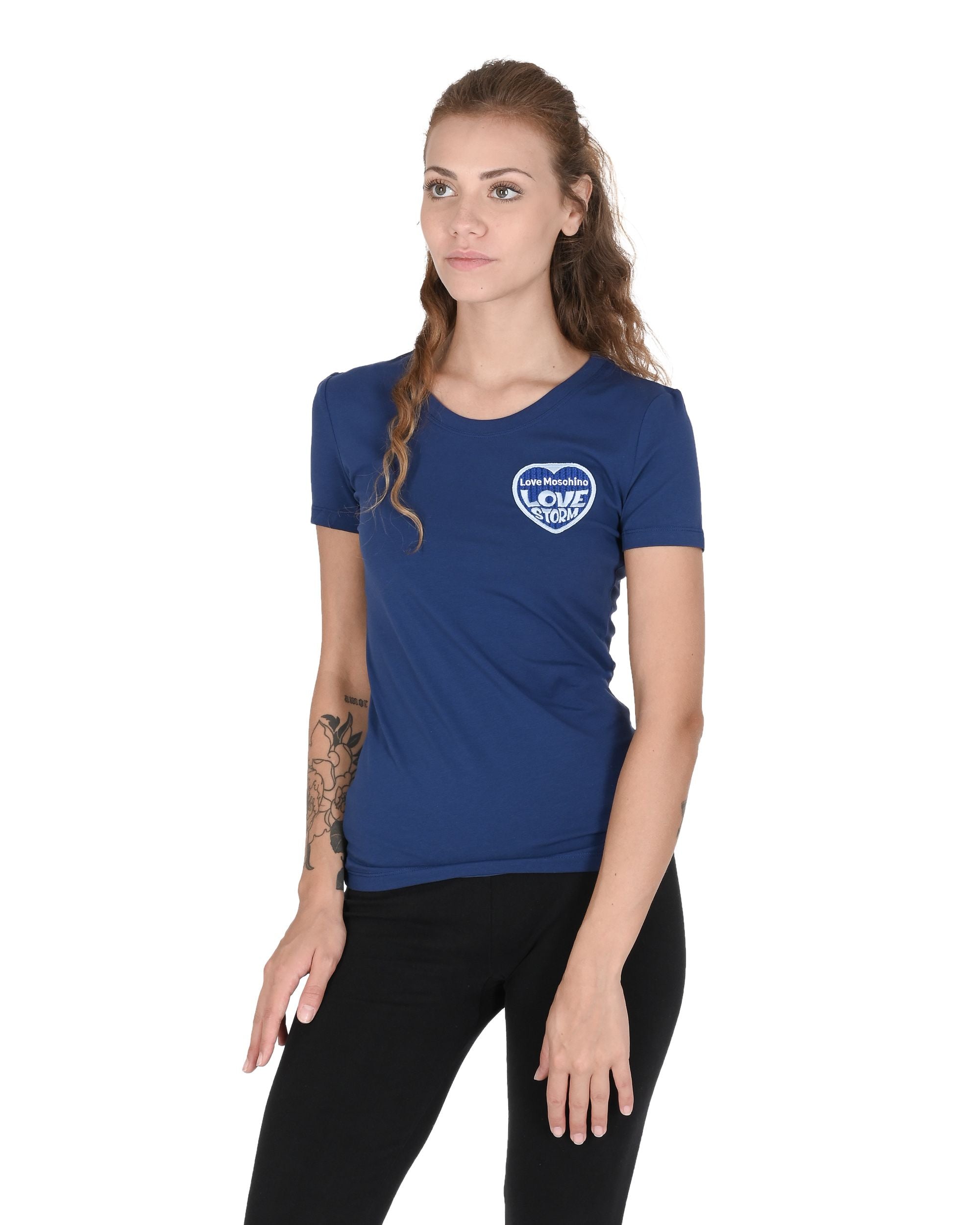 Camiseta Love Moschino para mujer W 4 H19 80 E 1951 Y57 AZUL