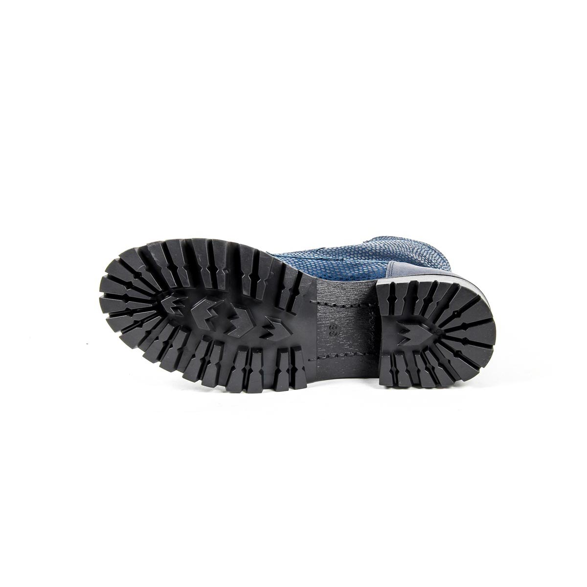 Bota corta Mujer V 1969 Italia B1476 VITELLO + PIETRA BLU