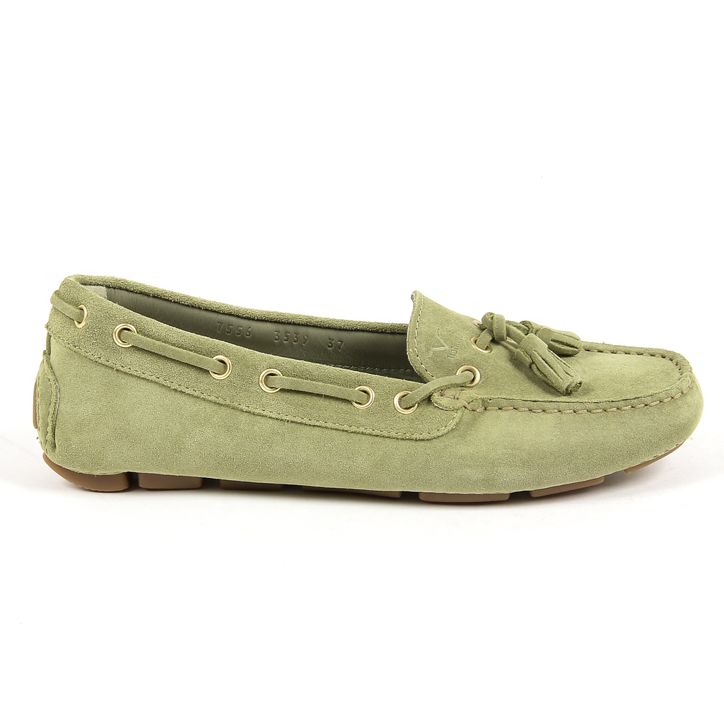 Mocasines V 1969 Italia para mujer, color verde TORINO