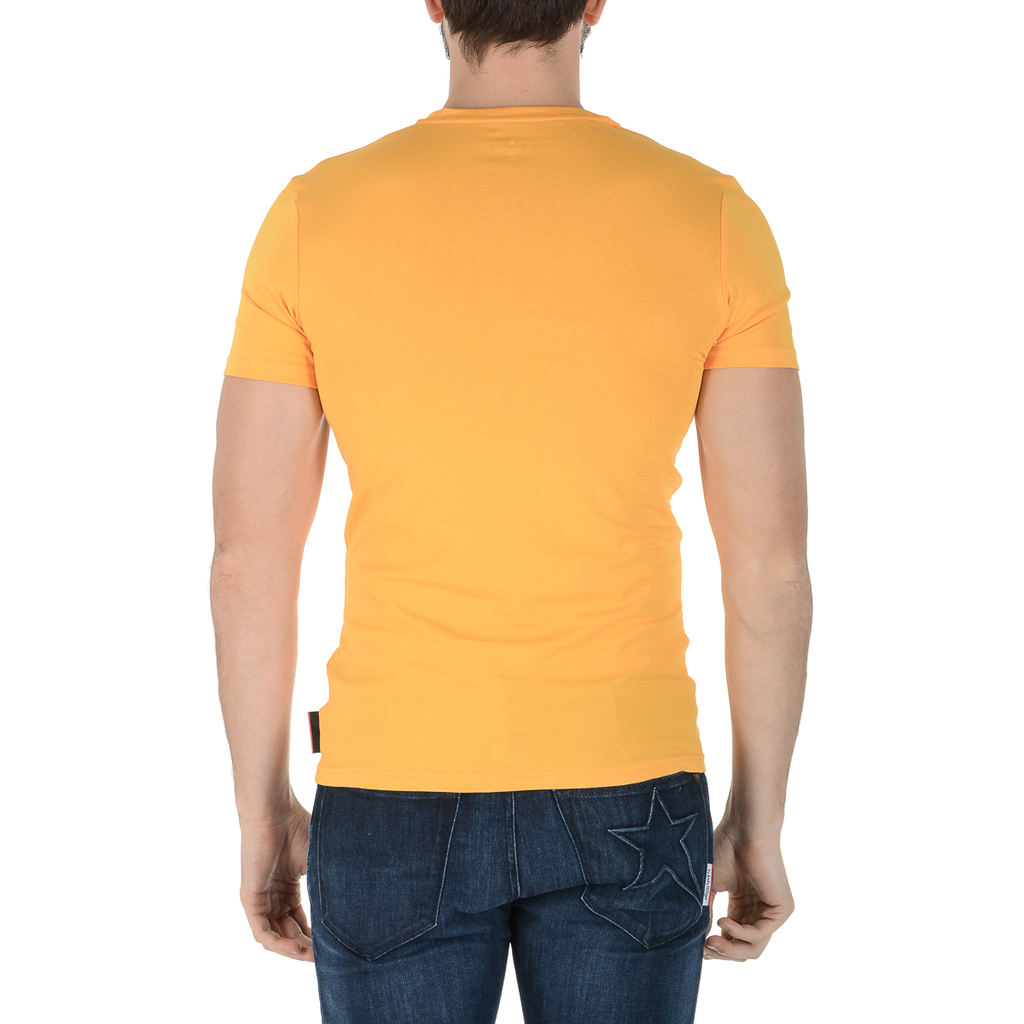 Camiseta Andrew Charles para hombre, manga corta, cuello redondo, amarilla, KEITA