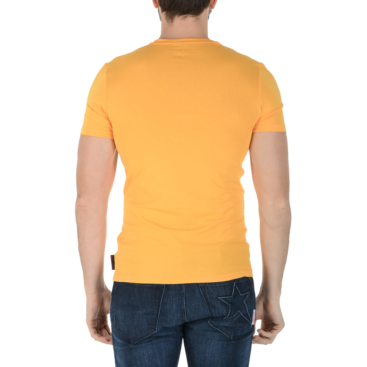 Camiseta Andrew Charles para hombre, manga corta, cuello redondo, amarilla, KEITA