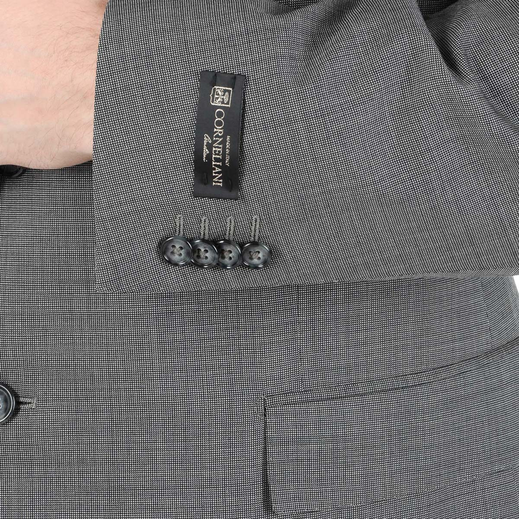 Corneliani Mens Suit Long Sleeves Grey Super 110's