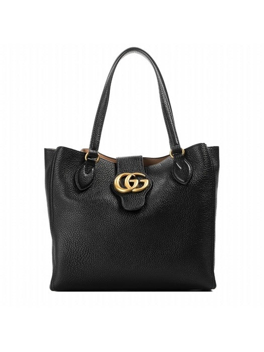 Bolso de mano de cuero con logotipo GG