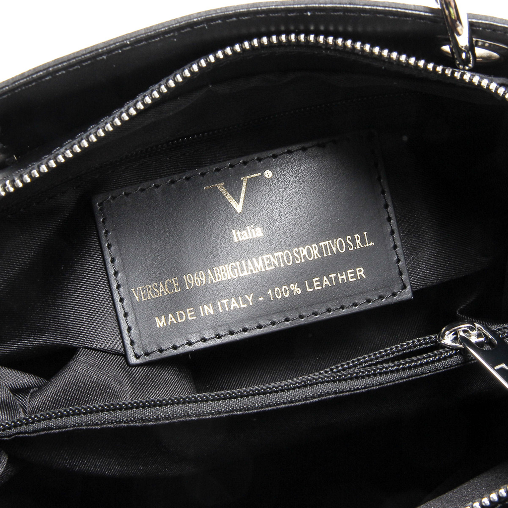 Bolso de mano para mujer V 1969 Italia V004-S RUGA NERO