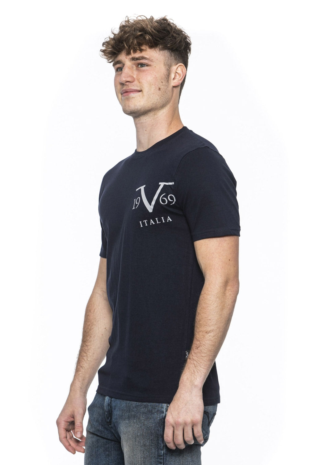 Camiseta 19V69 Italia para hombre azul MIKE AZUL MARINO