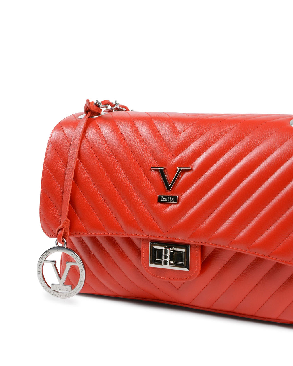 V Italia Womens Handbag Red V0116 KID ROSSO