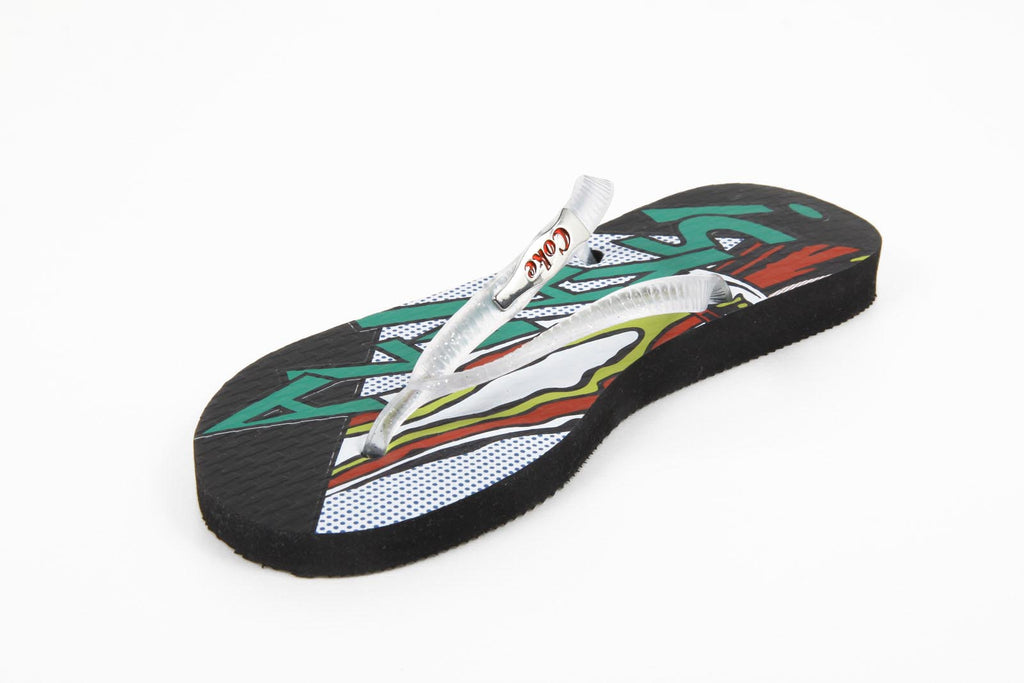 Chanclas Coca Cola para mujer CCA0591 POP ART GARRAFA GIRLS NEGRO