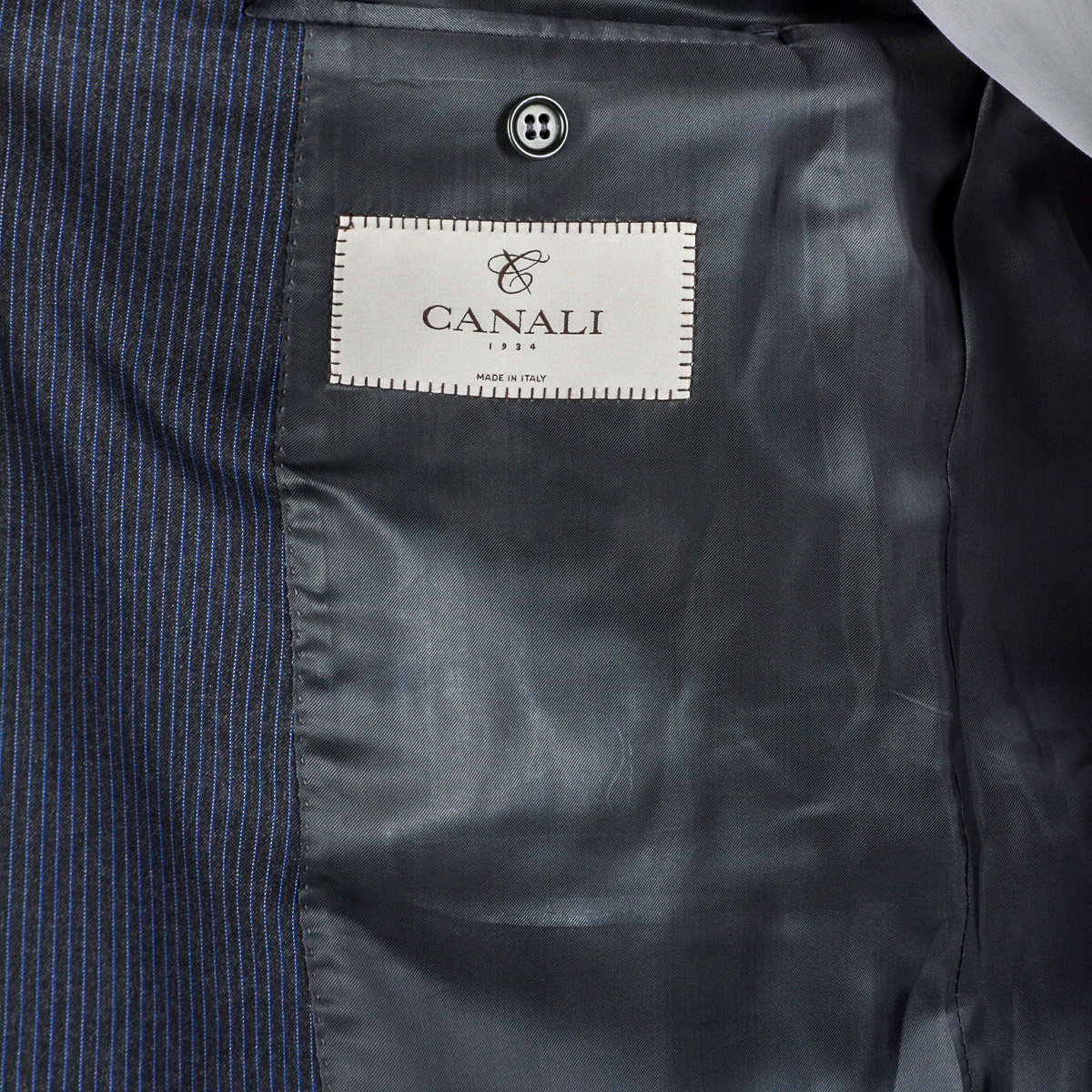 Canali Mens Suit Long Sleeves Dark Grey