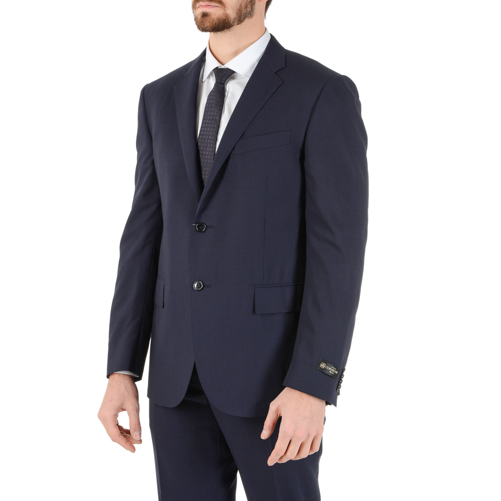 Traje Corneliani para hombre, manga larga, azul oscuro, talla Super 140
