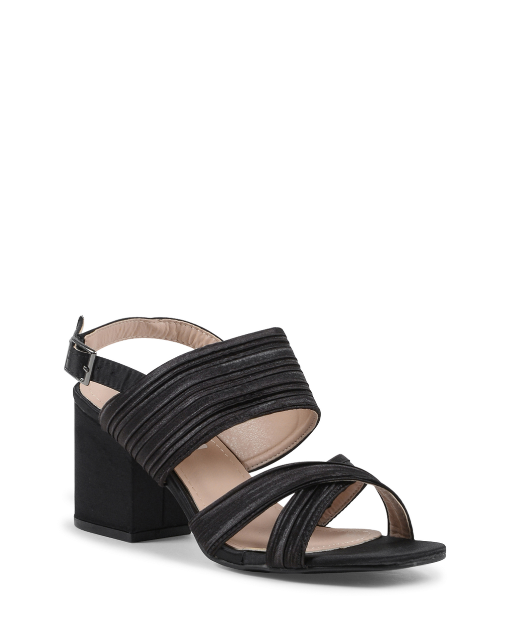 19V69 Italia Sandalia de tira trasera para mujer Negra V31 NEGRO