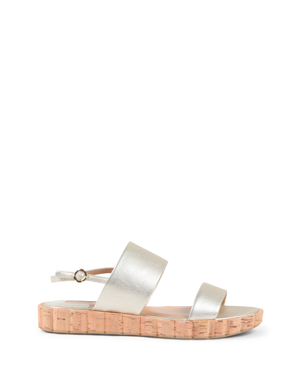 Salvatore Ferragamo Sandalia con plataforma para mujer Platino LUSIA