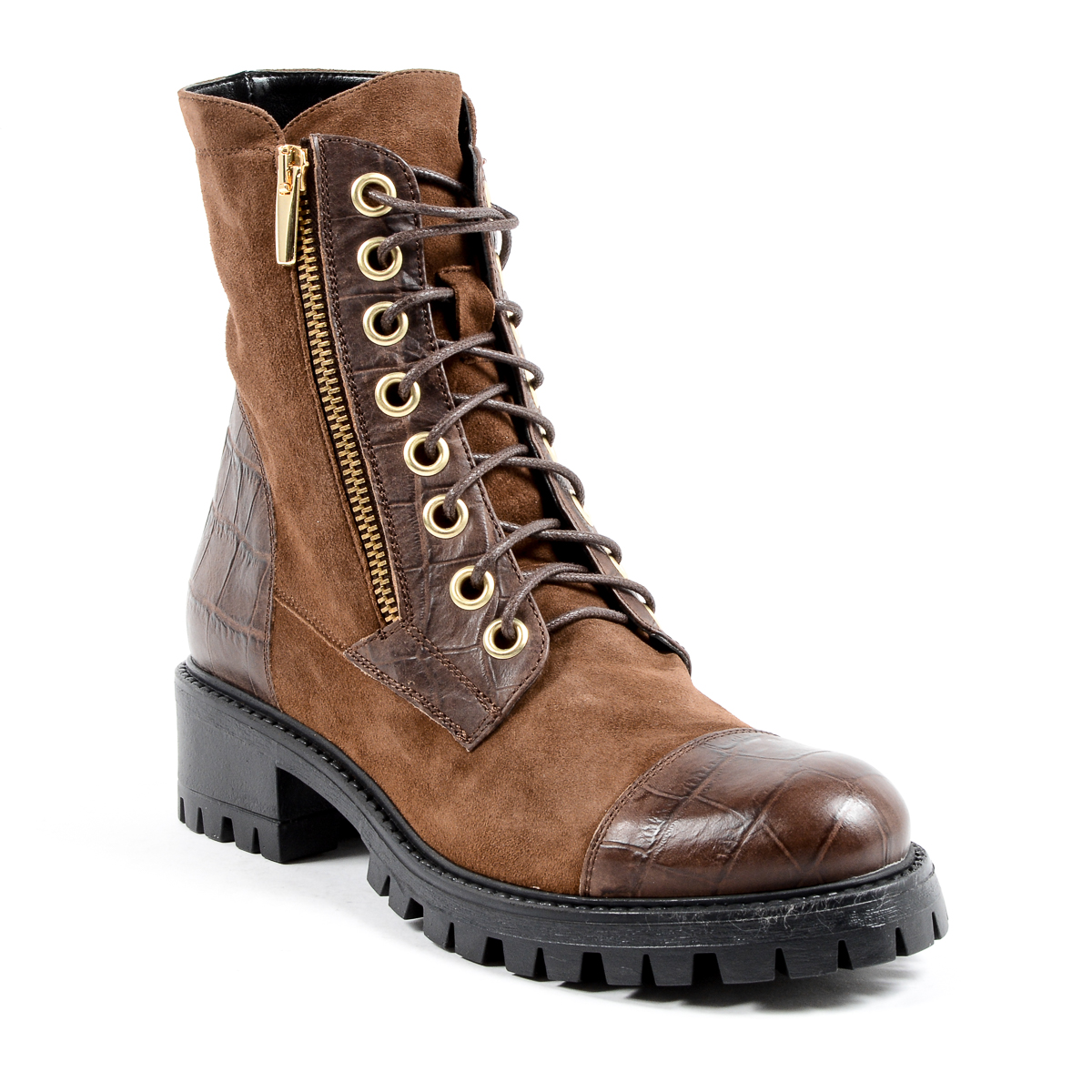 V 1969 Italia Womens Short Boot Brown STONE