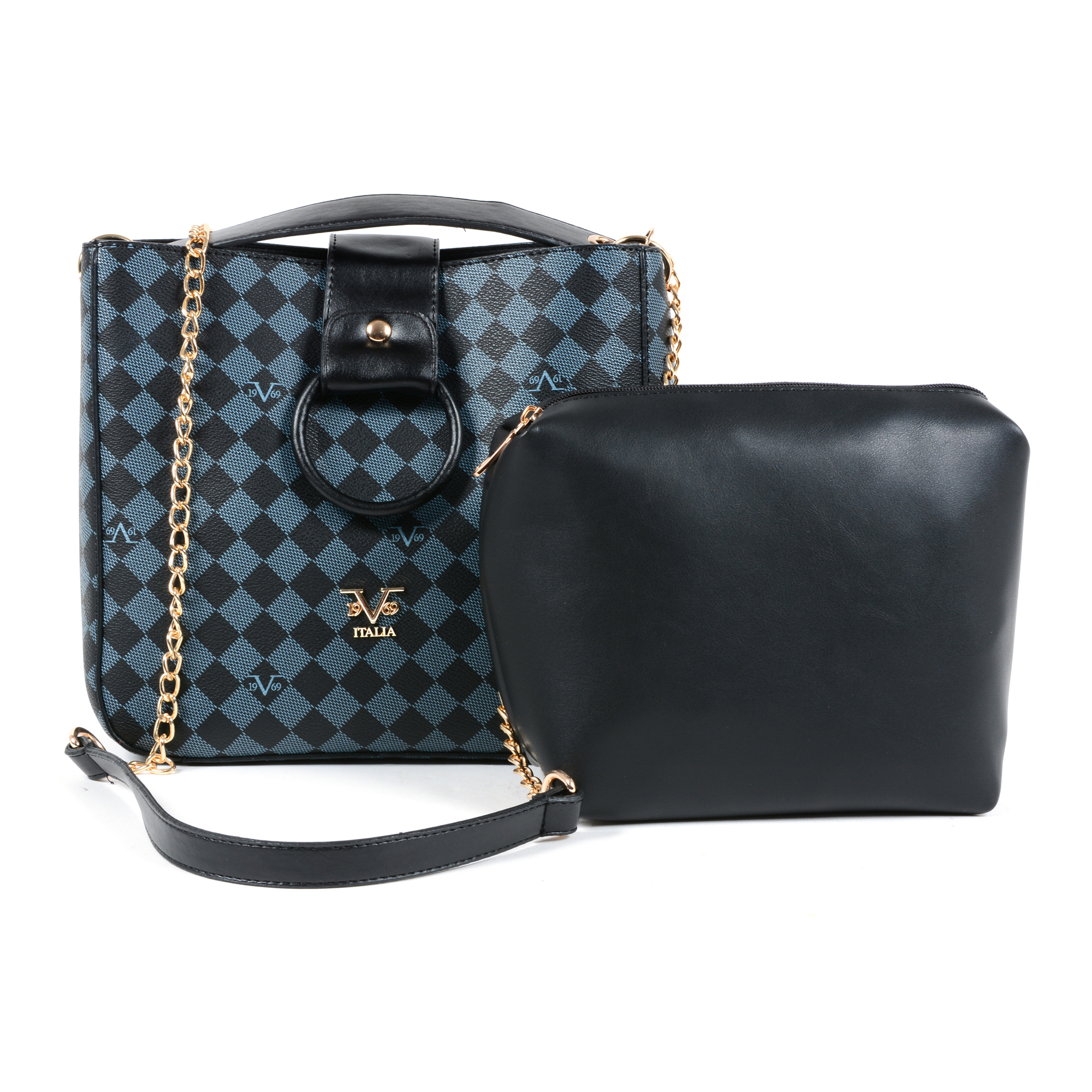V 1969 Italia Womens Handbag Blue TRIPOLI