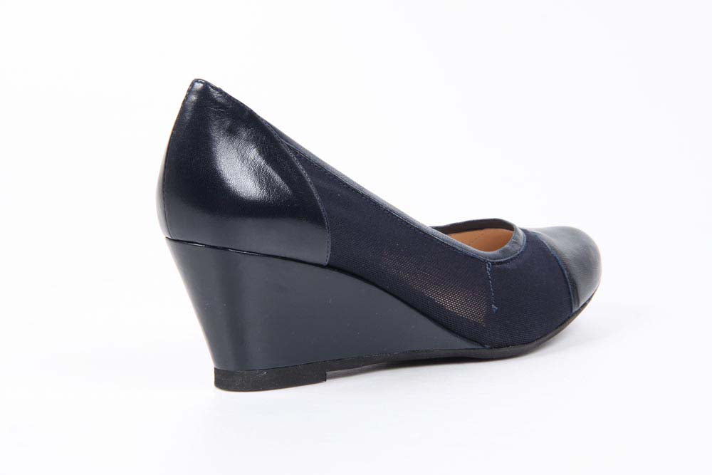 V 1969 Italia Zapatos de cuña para mujer 4356 480 TES TES ELASTICO RETE BLU