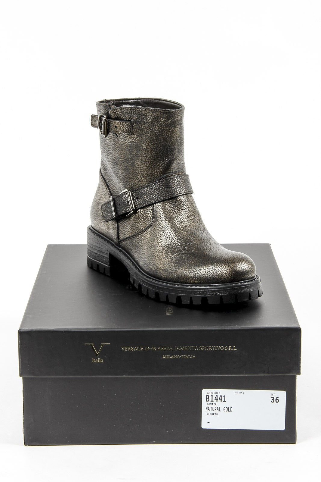 Bota corta para mujer V 1969 Italia B1441 ORO NATURAL
