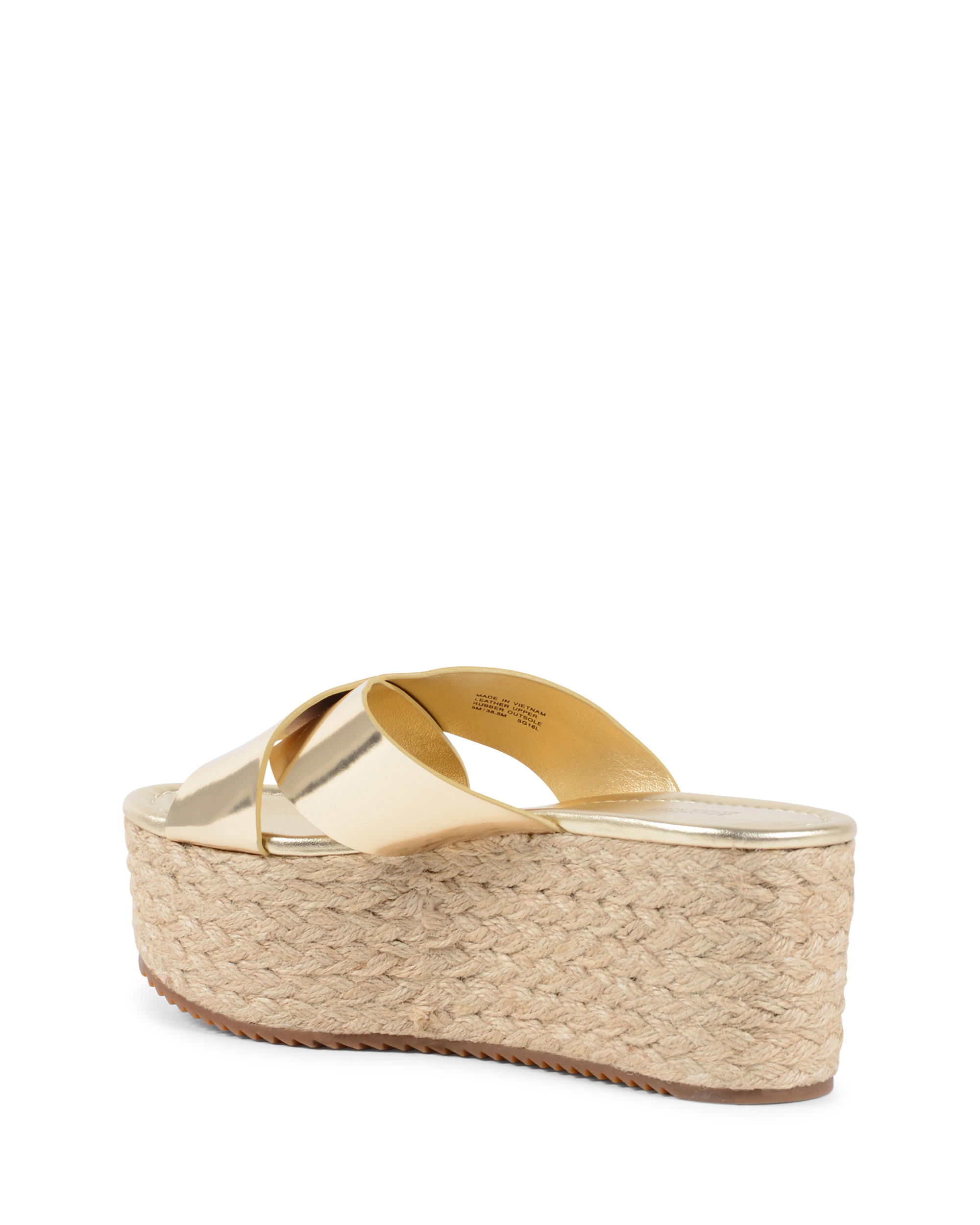 Sandalias de plataforma para mujer Michael Kors doradas VIVIANNA