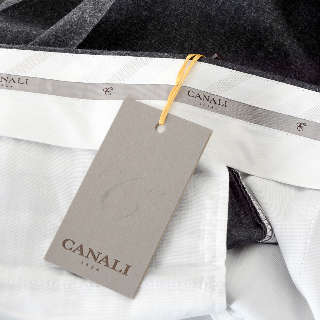 Canali Mens Pants Dark Grey