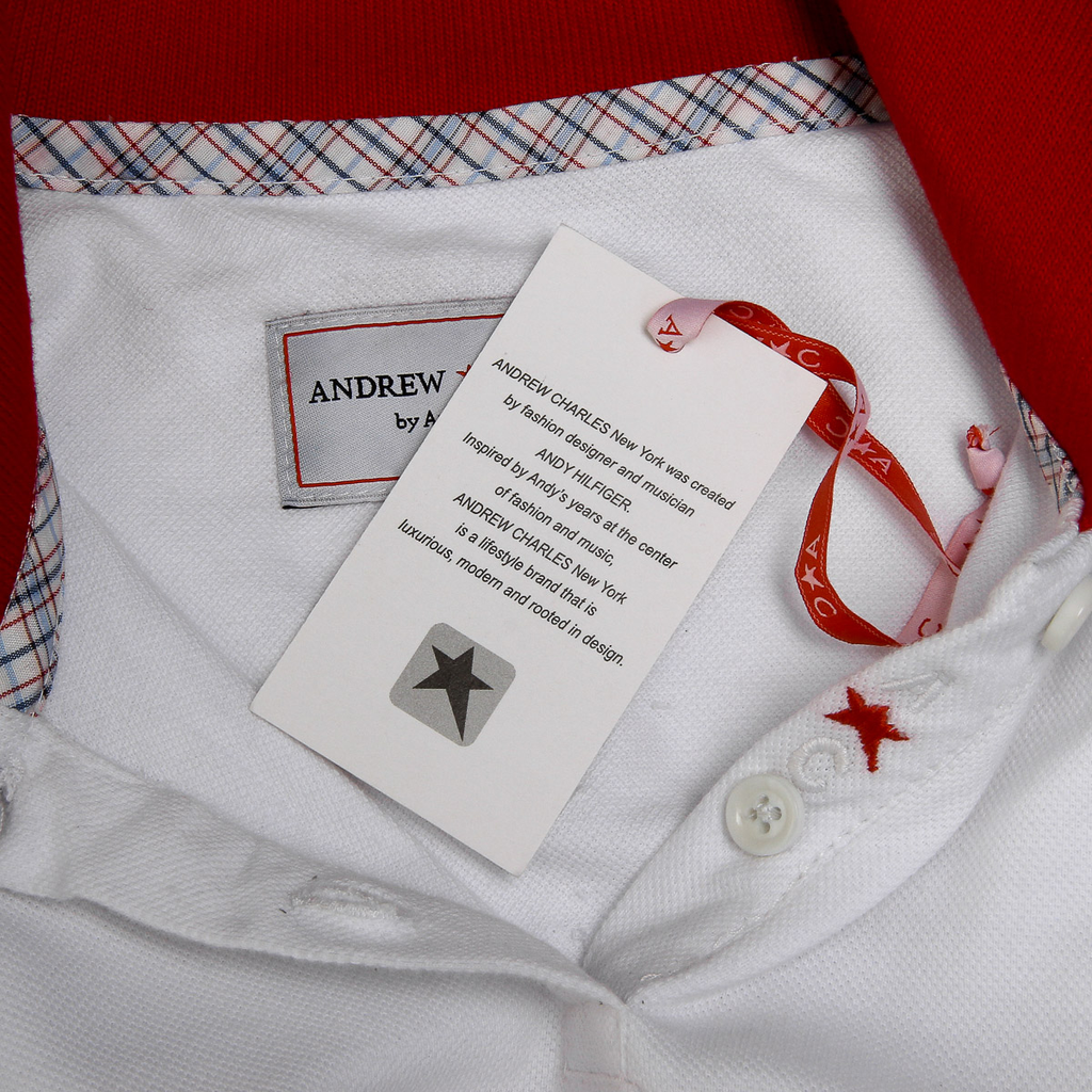 Polo Andrew Charles para mujer, manga corta, blanco, NIA