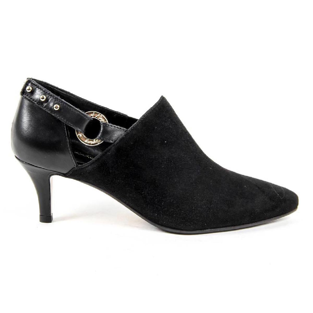 Zapato de tacón mujer V 1969 Italia KATE CAMOSCIO NERO