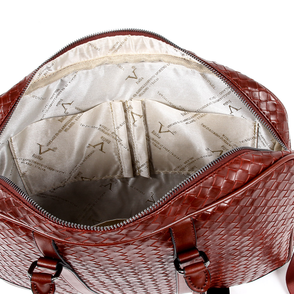 Bolso de mano para hombre V 1969 Italia rojo oscuro EVAN