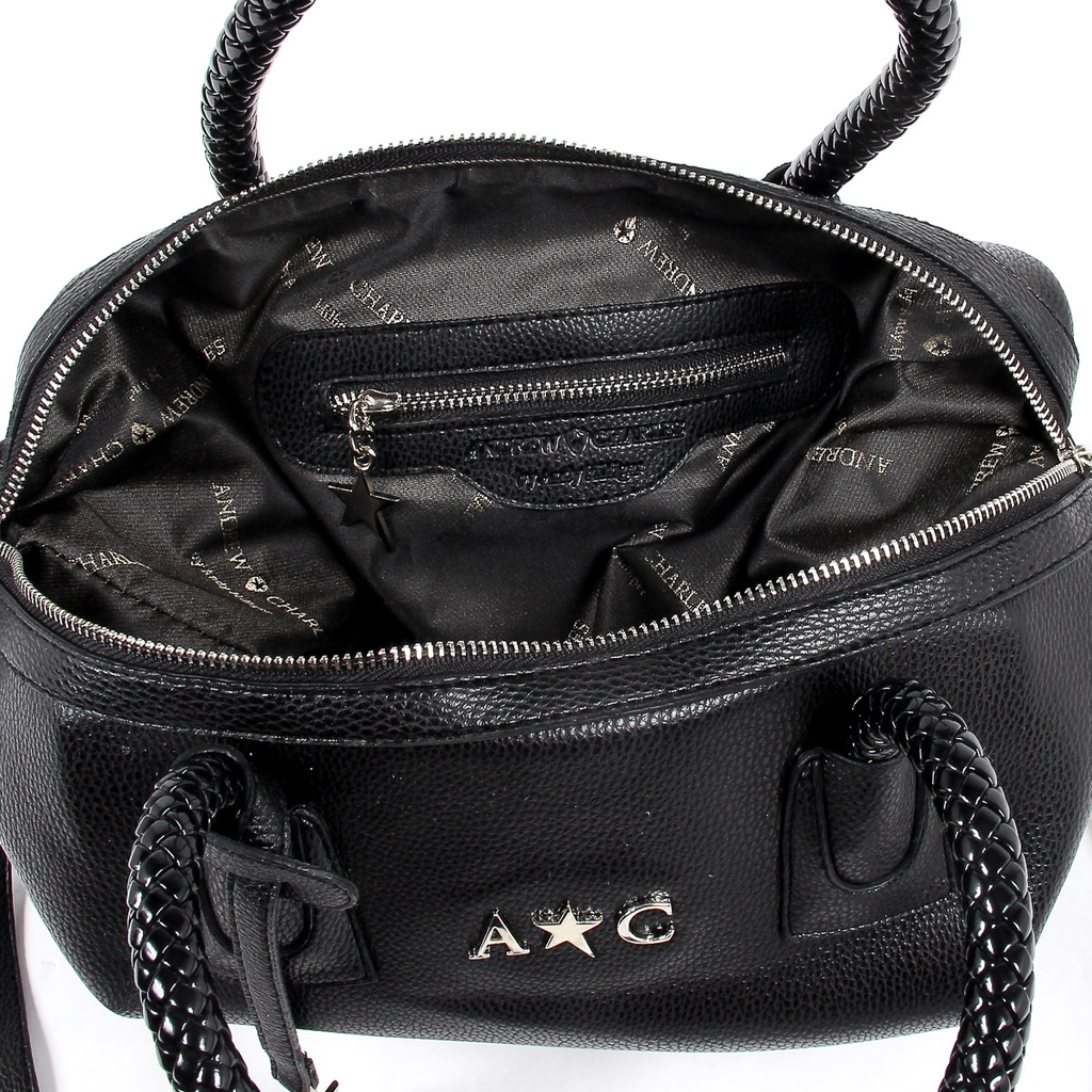 Bolso de mano para mujer Andrew Charles negro DARSEY