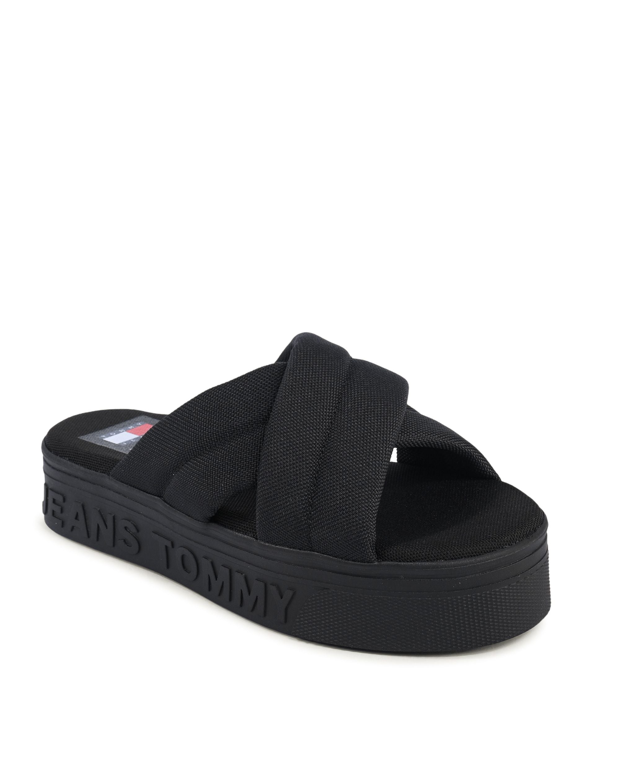 Sandalia Tommy Hilfiger para mujer negra EN0EN02465BDS