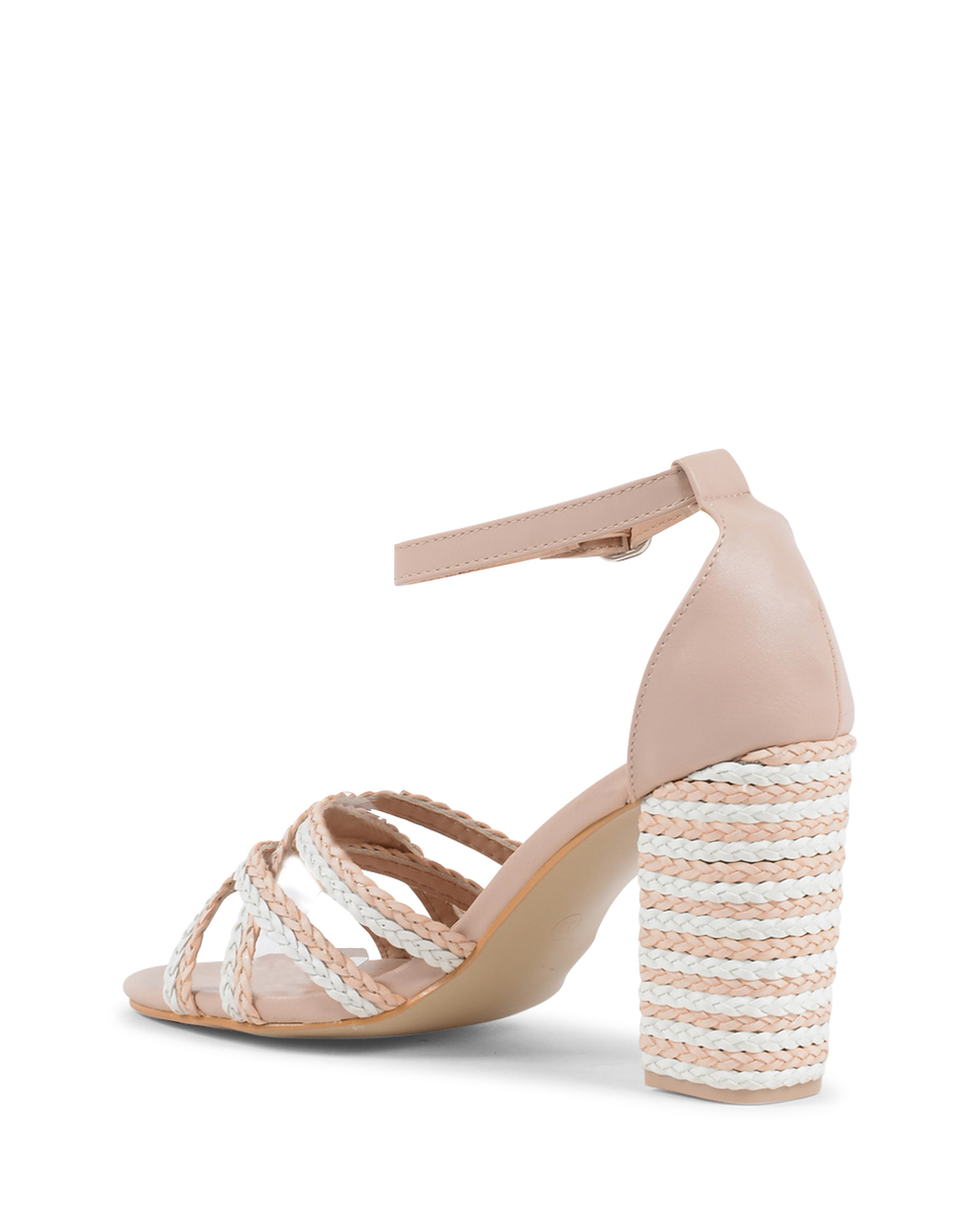 19V69 Italia Sandalia con tira al tobillo para mujer Beige V01 BEIGE